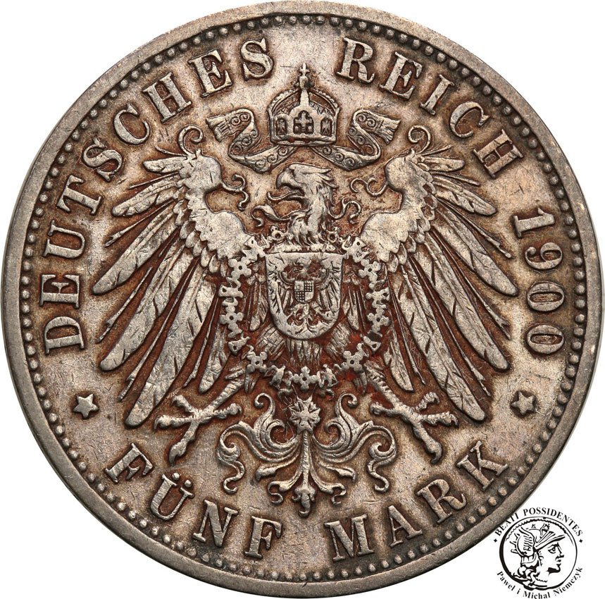 Niemcy, Badenia. 5 marek 1900 G